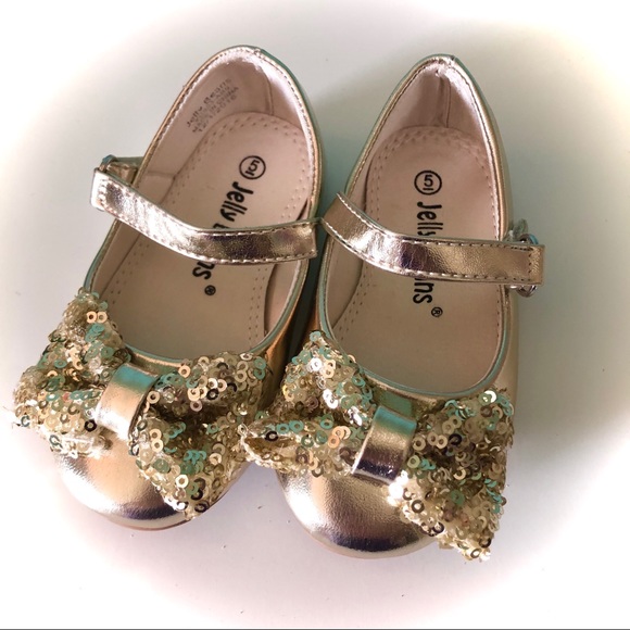 Size 5 Jelly Beans Gold Flats - Bundle & Save - Picture 2 of 7
